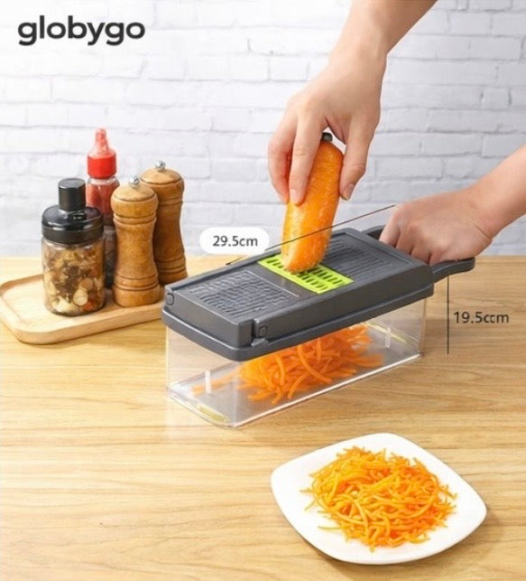 Tagliaverdure Multifunzione 14-in-1 – Affetta, Trita e Taglia in un Attimo