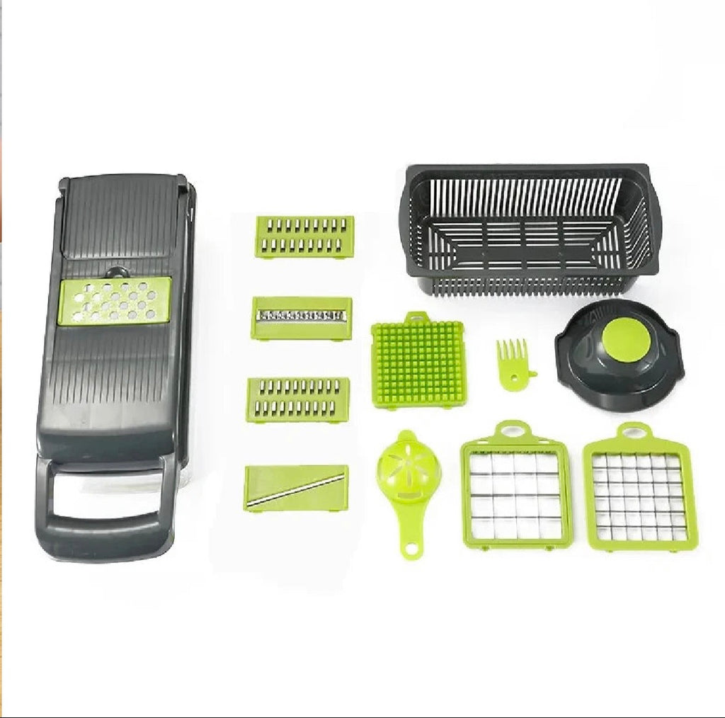 Tagliaverdure Multifunzione 14-in-1 – Affetta, Trita e Taglia in un Attimo